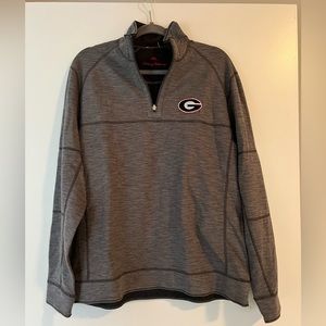 Tommy Bahama University of Georgia Grey Quarter Zip UGA Bulldogs